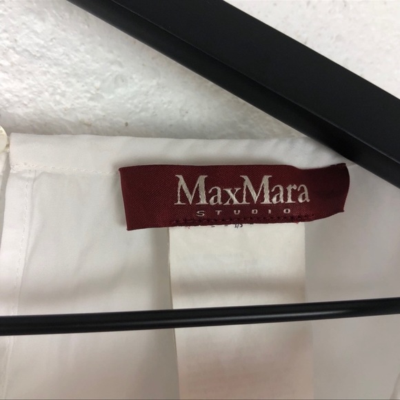 MAXMARA White ruffle sleeve cotton blouse 14 - Picture 3 of 7